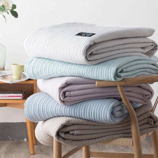 

comforters & sets 1piece quilt pure color macaron washed cotton throw blanket super soft blankets on sofa bed as bedsheet bedspread