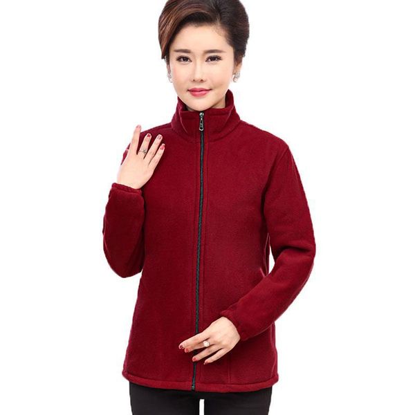 

women's hoodies & sweatshirts spring autumn sweatshirt women long sleeve stand collar overcoats plus size sports short mom's fleec, Black