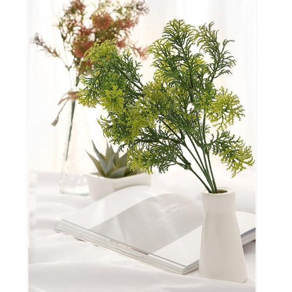 

decorative flowers & wreaths 2pcs artificial plant grass home office ornament wedding party plastic bundle, rose red