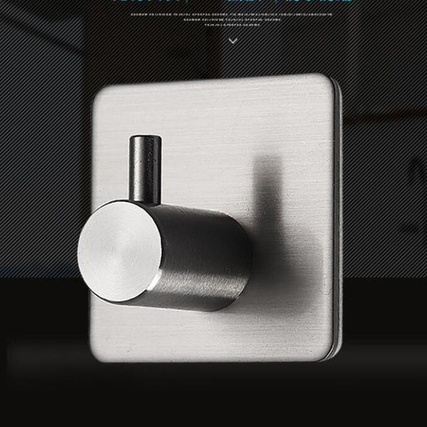 

durable aluminum door hook self adhesive home wall clothes hange bags key rack kitchen towel hanger hooks & rails