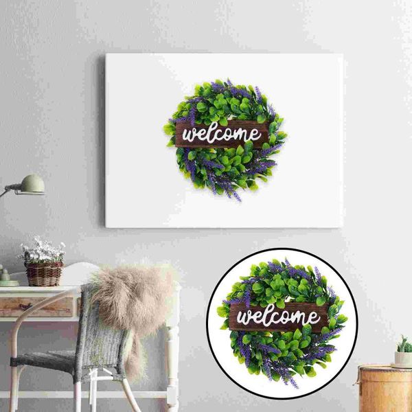 

decorative flowers & wreaths 1pc simulation lavender wreath door hanging adornment board garland decoration