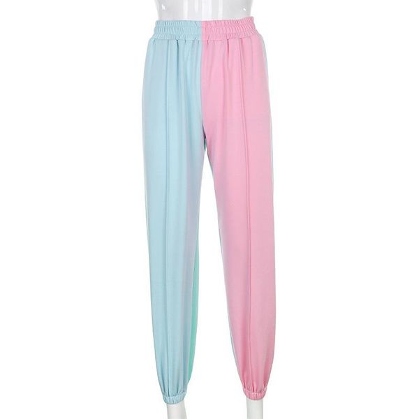 

women's pants & capris zhuzunzhe contrast color baggy women jogger sweatpants casual pink blue patchwork high waist trousers female hip, Black;white