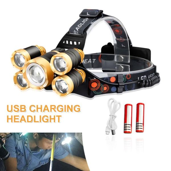 

sensor led headlamp smart light t6 zoom high power rechargeable fishing lantern 18650 head torch waterproof for camping headlamps