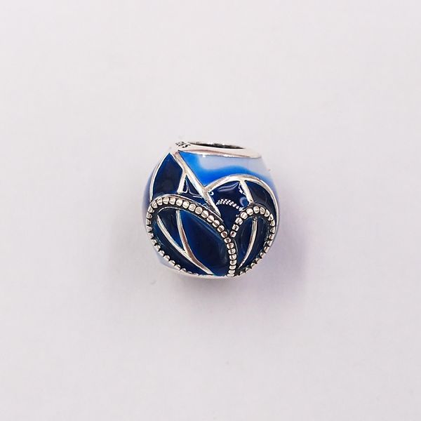 925 Sterling Silver goth creazione di gioielli Pandora Blue Butterfly Wing Fascino fai da te braccialetti d'oro regali di anniversario per moglie donne collana di perle di perline catena 797886ENMX