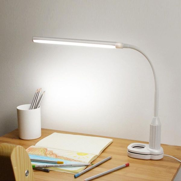 

table lamps 5w 24 leds eye protect clamp clip light lamp stepless dimmable bendable usb powered touch sensor control led desk