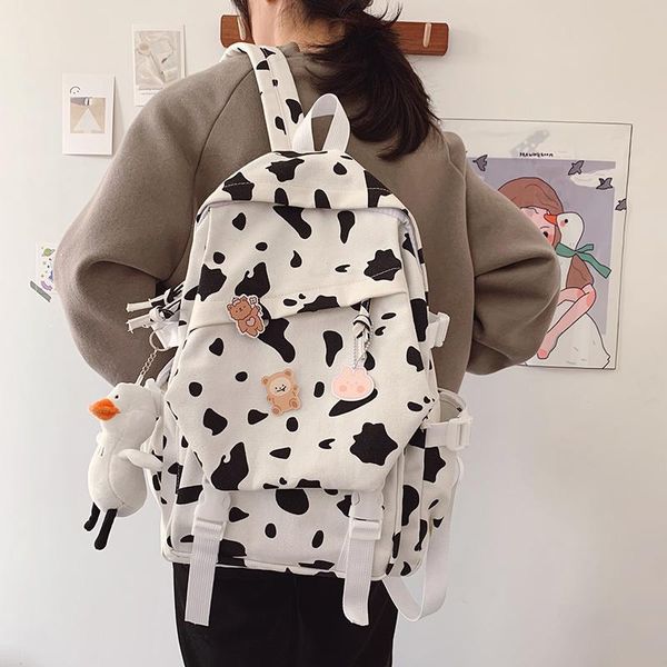 

backpack fashion cow print bagpack for women rucksack kawaii femal college girls cute bookbag school bag laptravel mochila