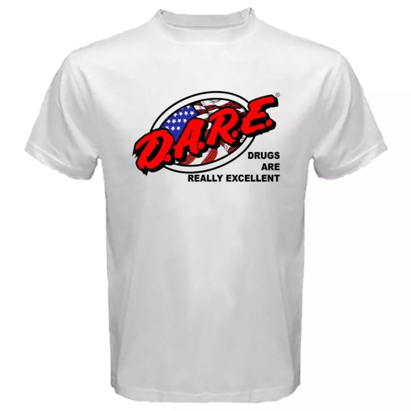 

RARE Drugs Are Really Excellent R.A.R.E Funny US Flag Men's white Gildan T-shirt, White;black
