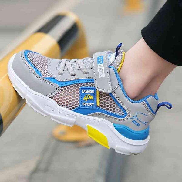 

children's running mesh 2020 boys' single net primary students' middle school children's summer sports shoes, Black