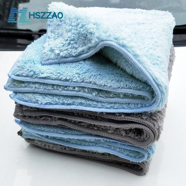 

40x40cm car wash waxed crystal microfiber towel cleaning drying cloth hemming care detailing