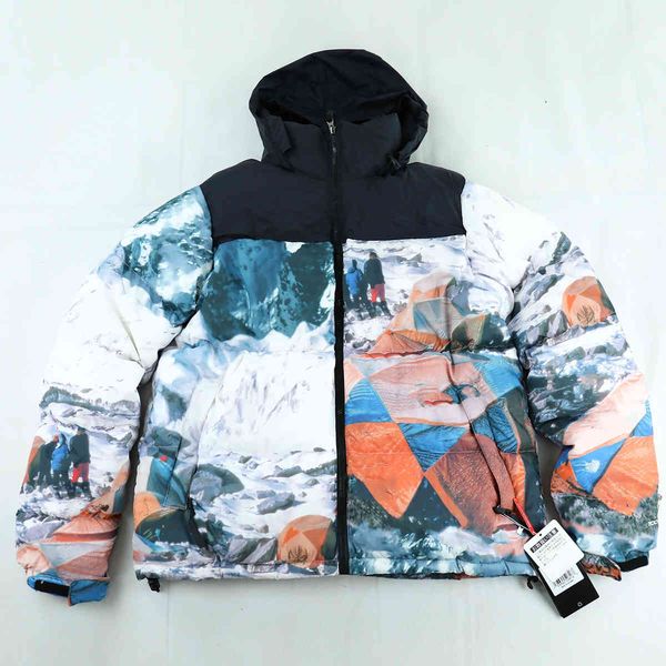 

down jacket high version 90 of rongxueshan camp digital printing sup brand joint name, Black