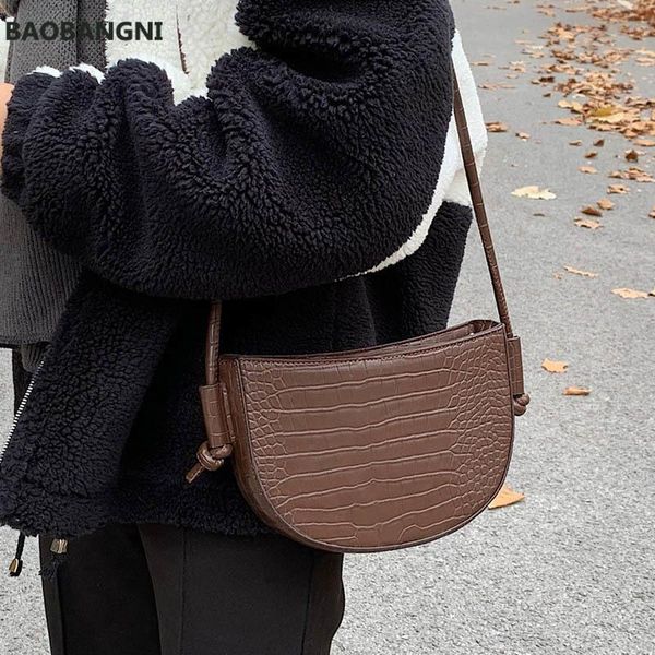 

evening bags vintage small semicircle for women fashion pu leather handbags lady shoulder crossbody travel totes
