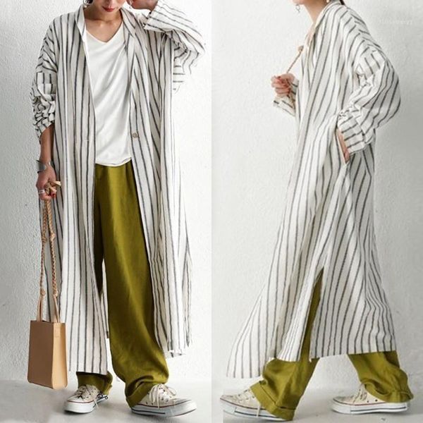 

women's jackets plus size stylish striped coats women's long 2022 casaul lapel printed overcoats female button cardigans 5xl, Black;brown