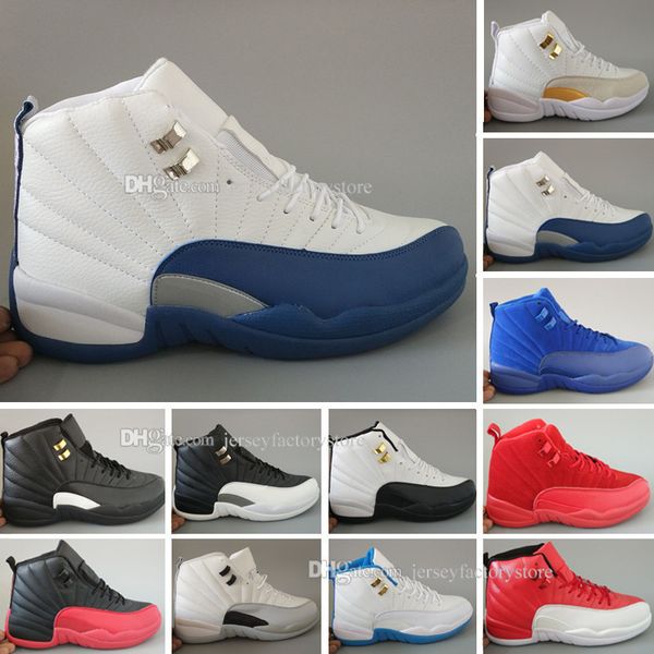 

new 12 gym red wool taxi men basketball shoes for men sneakers women 12s flu game black nylon psny women shoes us 5.5-13