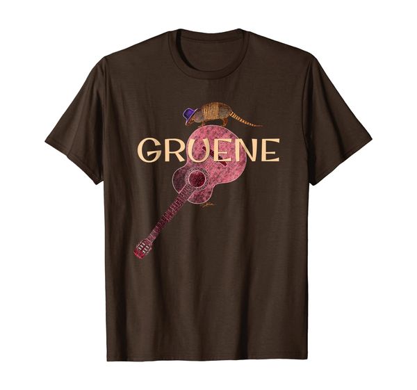 

jcombs: gruene, texas armadillo/guitar t-shirt, White;black