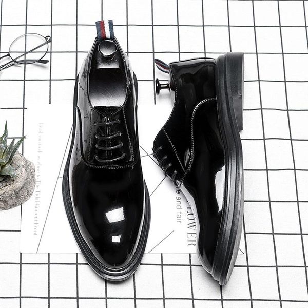 

dress shoes men fashion black pu leather male formal #xyd302