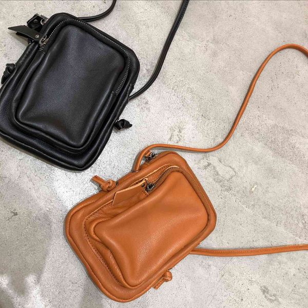 

leather handmade leather single shoulder bag crossbody bag mobile phone bag women's style black friday 313o