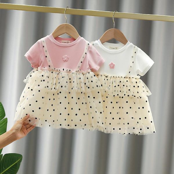

girl's dresses 0-2 t baby vestidos summer born clothes girls birthday party princess tutu dress infant outfits cool, Red;yellow