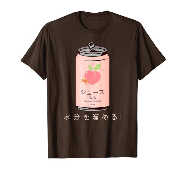 

japanese peach soft drink aesthetic vaporwave t-shirt, White;black