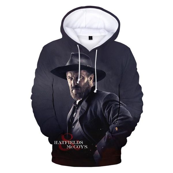 

men's hoodies & sweatshirts cool hatfields mccoys 3d harajuku streetwear oversized boys/girls fashion casual clothes, Black