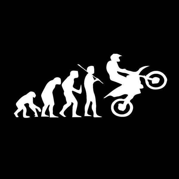 

16.9cm*7cm motocross racing evolution funny vinyl car styling stickers black