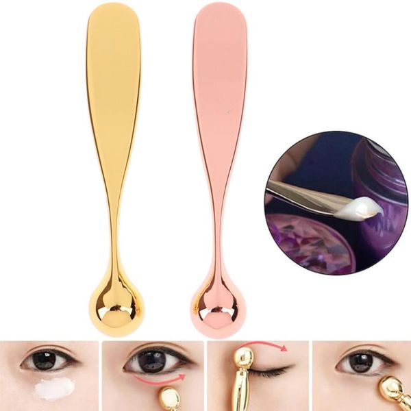 

gold facial mask sticks mixing spatulas eyes care eye tool professional cream massager stick eyelash curler