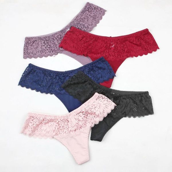 

women's panties women lace underwear seamless thongs g-string solid female fashion briefs low rise lady lingerie underpants, Black;pink