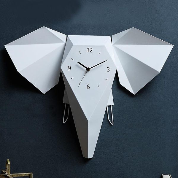

wall clocks hoshine modern design klok house decoration horloge saat large size 3d clock watch brief white black color
