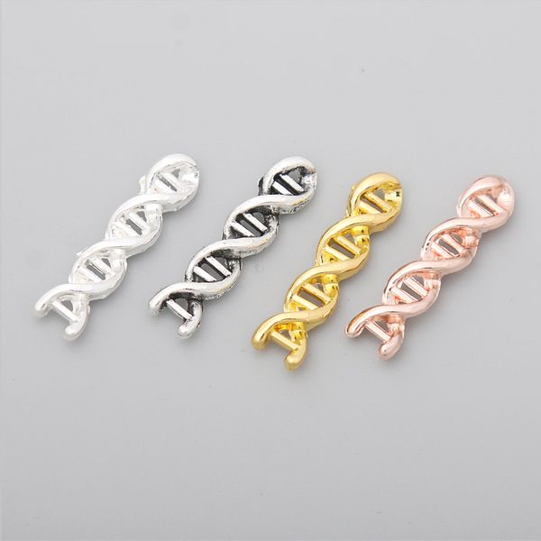 

fashion alloy gene helix charms medical dna symbol charms for nurse doctor 7*28mm 100pcs aac1534, Bronze;silver