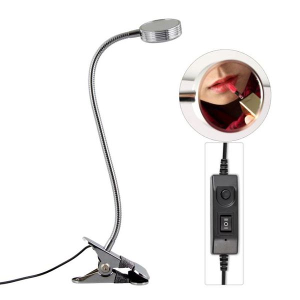 

table lamps dimming toning led beauty manicure makeup mirror clip lamp usb powered metal