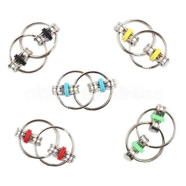 

dhl key ring fidget spinner gyro hand spinner metal toy finger keyring chain handspinner toys reduce decompression anxiety fy9379