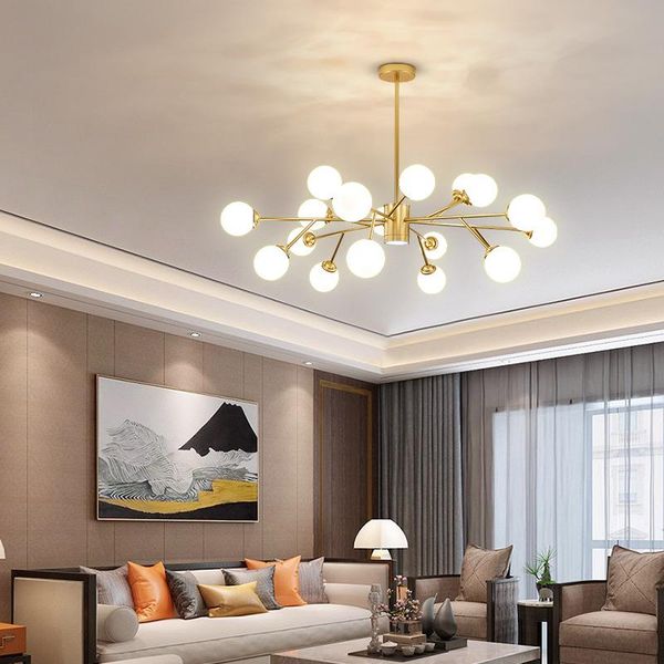 

pendant lamps nordic led iron stone lights light living room hang dining rooom