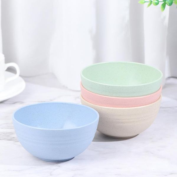 

bowls wheat straw sets breakfast cereal container for salad ramen soup tableware kids family