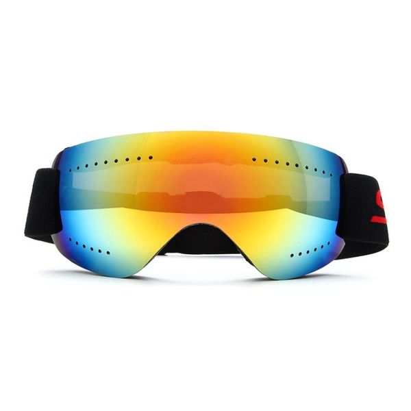 

outdoor eyewear frameless skiing snowboard goggles anti fog uv protection adjustable elastic head band motorbike glasses road racing pro