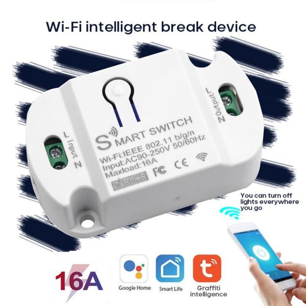 

smart home control 16a wifi tuya light switch timer wireless switches module with app life alexa google ifttt