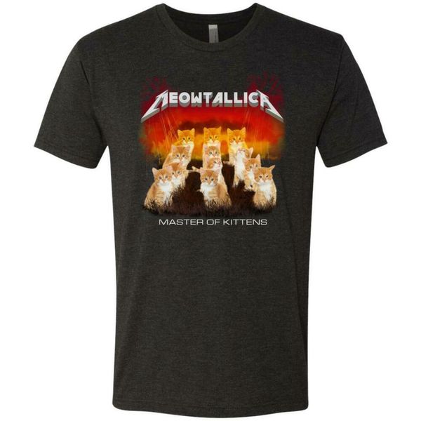 

cat meowtallica kittens love t-shirt size m-5xl, White;black