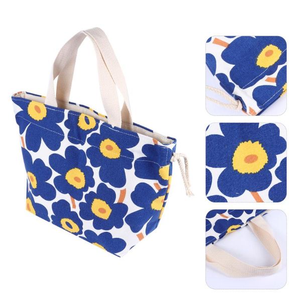 

1pc canvas durable lunch storage bag stylish adorable container bento diaper bags