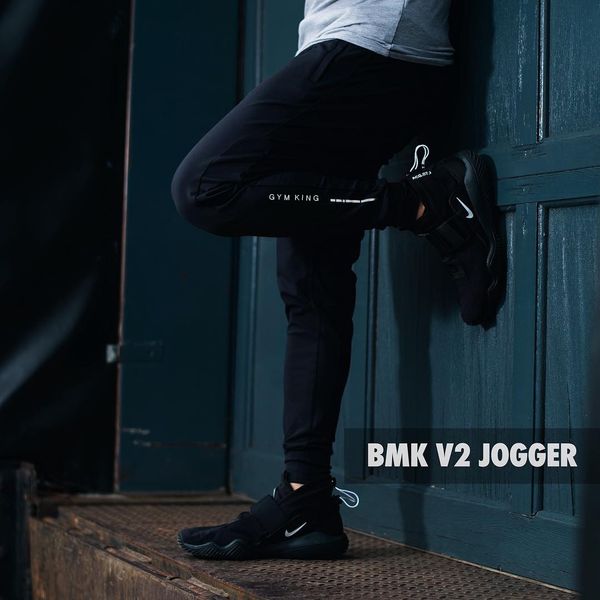 

men's pants muscle boys fitness quick drying loose necked thin sports running casual, Black