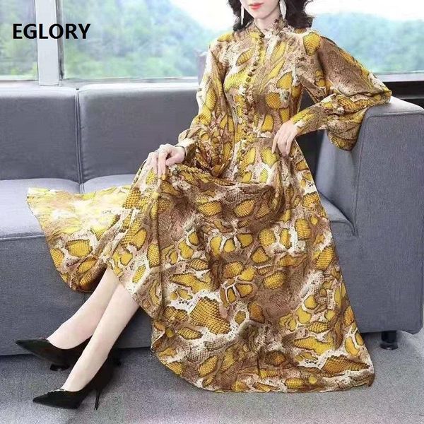 

casual dresses brand 2021 spring autumn long maxi dress women tunic buttons up sleeve party yellow wine red, Black;gray