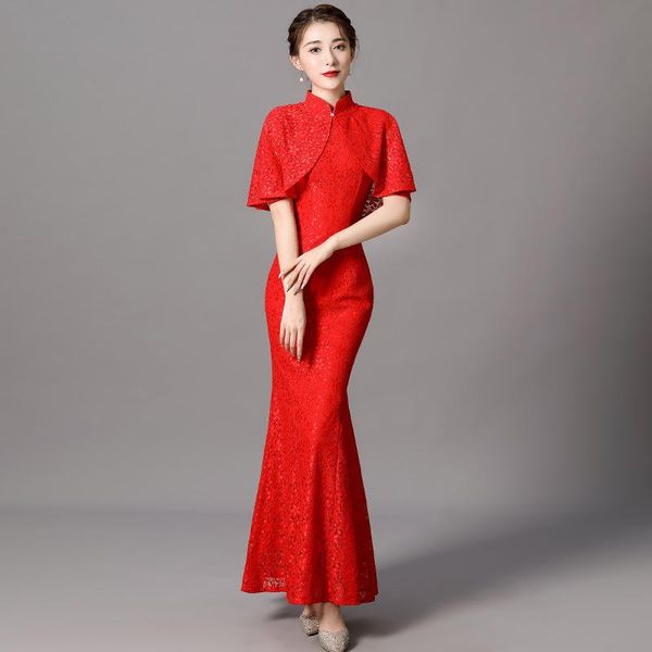 

ethnic clothing 2021 l4581 chinese dress traditional custom qipao, Red