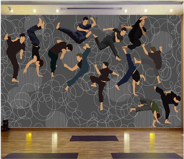 

wallpapers custom po 3d wallpaper taekwondo martial arts fitness gym home decor living room wall murals for walls 3 d