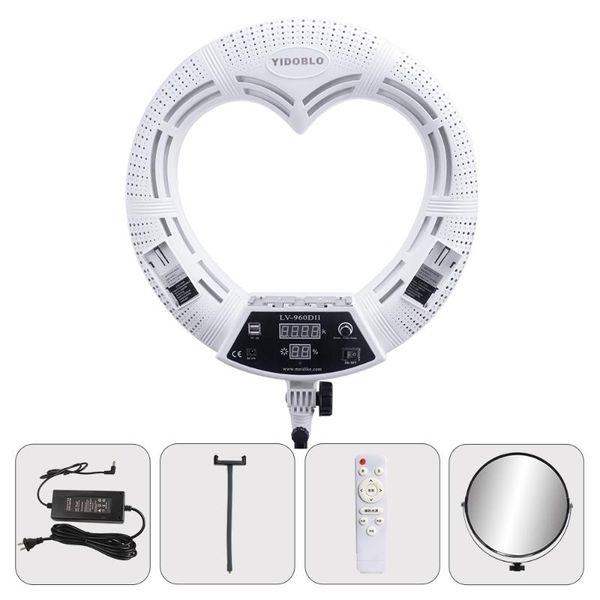 

flash heads 96w ringlight for makeup live fill light ring led selfie heart-shaped dimmable youtube lamp po video camera phone