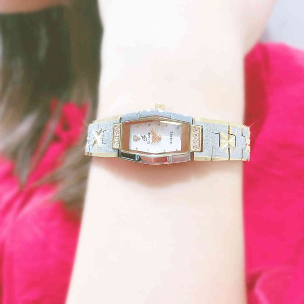 

oliase fashion gold bracelet watch high grade quartz women's 5105, Slivery;brown