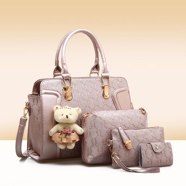 

shoulder bags fashion one handbagdiagonal span large capacity retro four piece cover mother bag