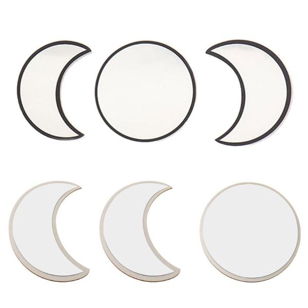 

wooden frame r eclipse decorative moonphase mirror natural nordic style moon phase room interior wall decor mirrors