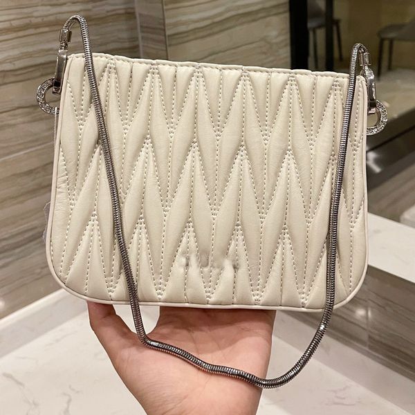 

quality lambskin leather shoulder messenger bag women crossbody handbag stripes flap chain wallet silver buckle purse