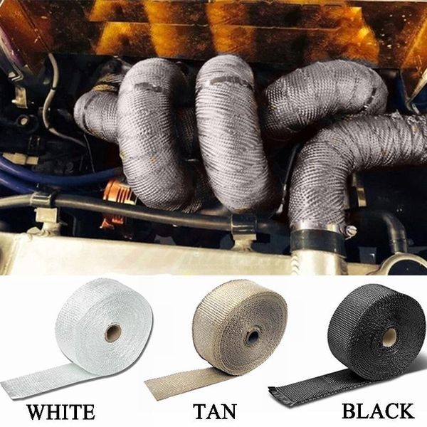 

motorcycle exhaust system 1/2/5/10m roll header pipe heat wrap tapethermal protection insulation tape insulat