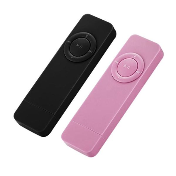 

2pcs portable usb sport u disk mini mp3 music player support 32gb tf card(black&pink) & mp4 players