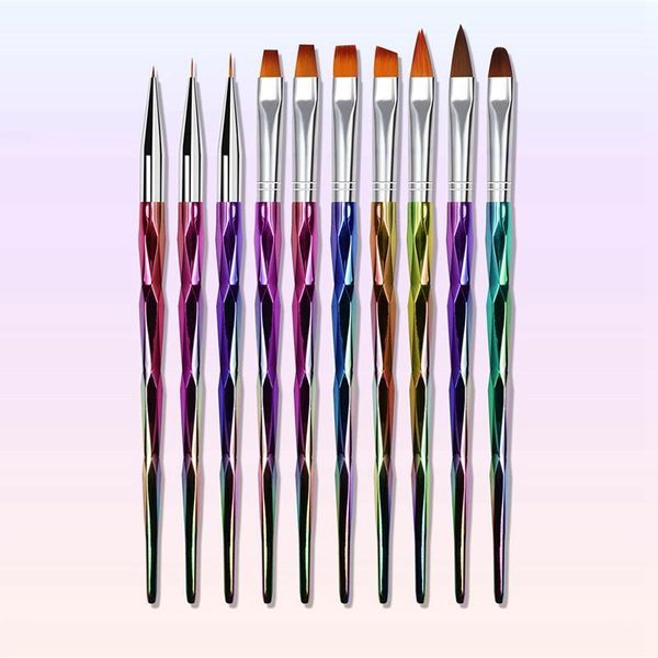 

painting drawing pen for nails diamond-shaped electroplating rod manicure set crystal pull line laser handle nail art tools1