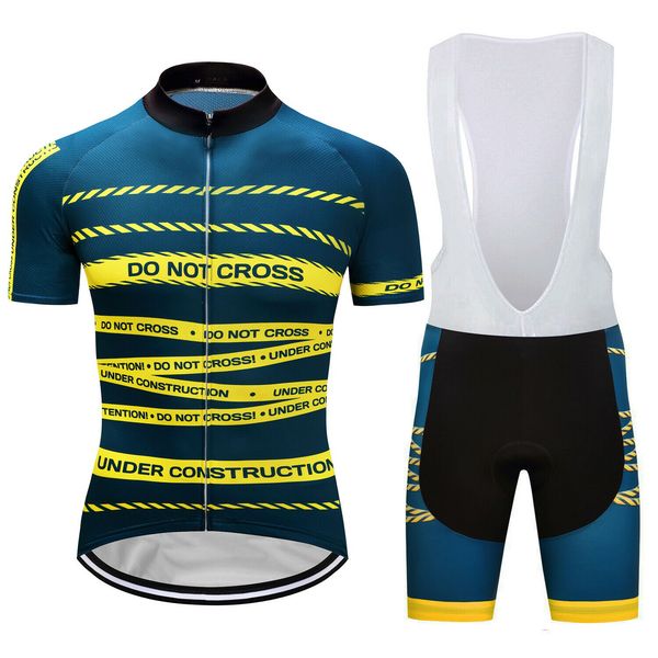 

2021 police line do not cross cycling men jersey bib shorts set shirt pad pants gears, Black;red