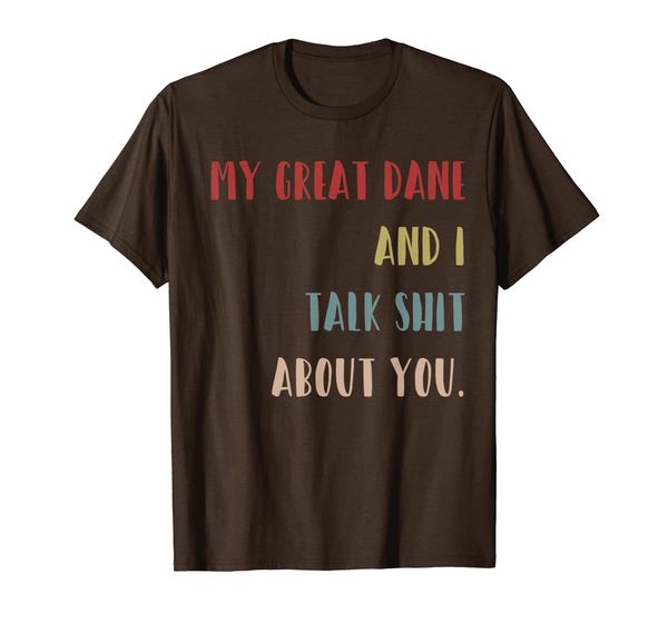 

my great dane talk about you retro style t-shirt, White;black